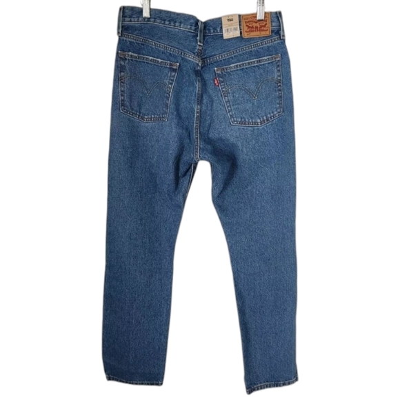 Levi's 501 Original High Rise Straight Leg Medium Wash Distress Jeans Size 30x30 - Picture 2 of 15